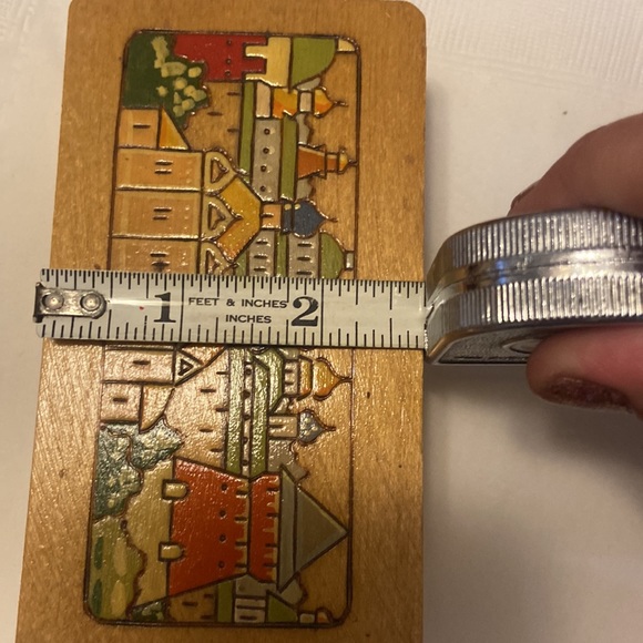 Vintage Wooden Pyrography Trinket Box Russian Hand Painted Hand Carved Folk Art - Picture 6 of 7